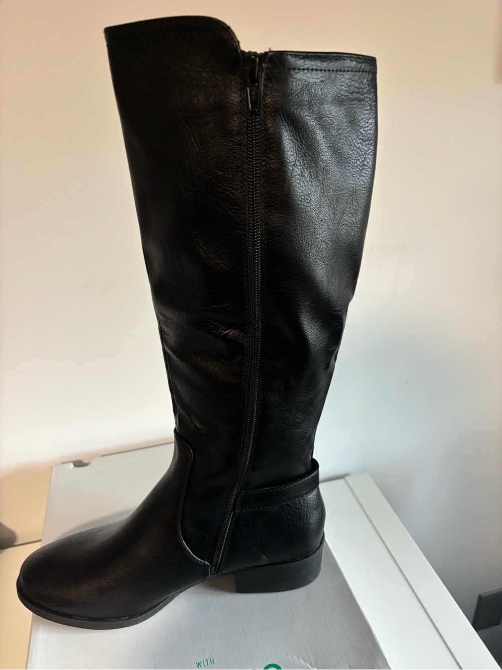 croft & barrow Black Over-The-Knee Faux Leather Riding Boots